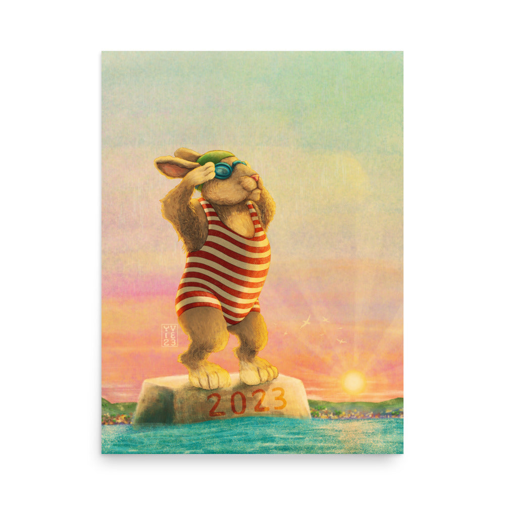 Water Rabbit 2023 Art Print