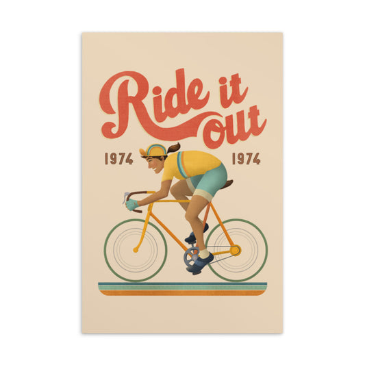 RIDE IT OUT red ponytail Postcard