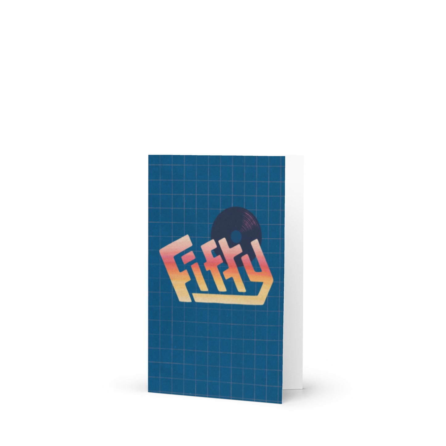 FIFTY Vinyl Blue Greeting card