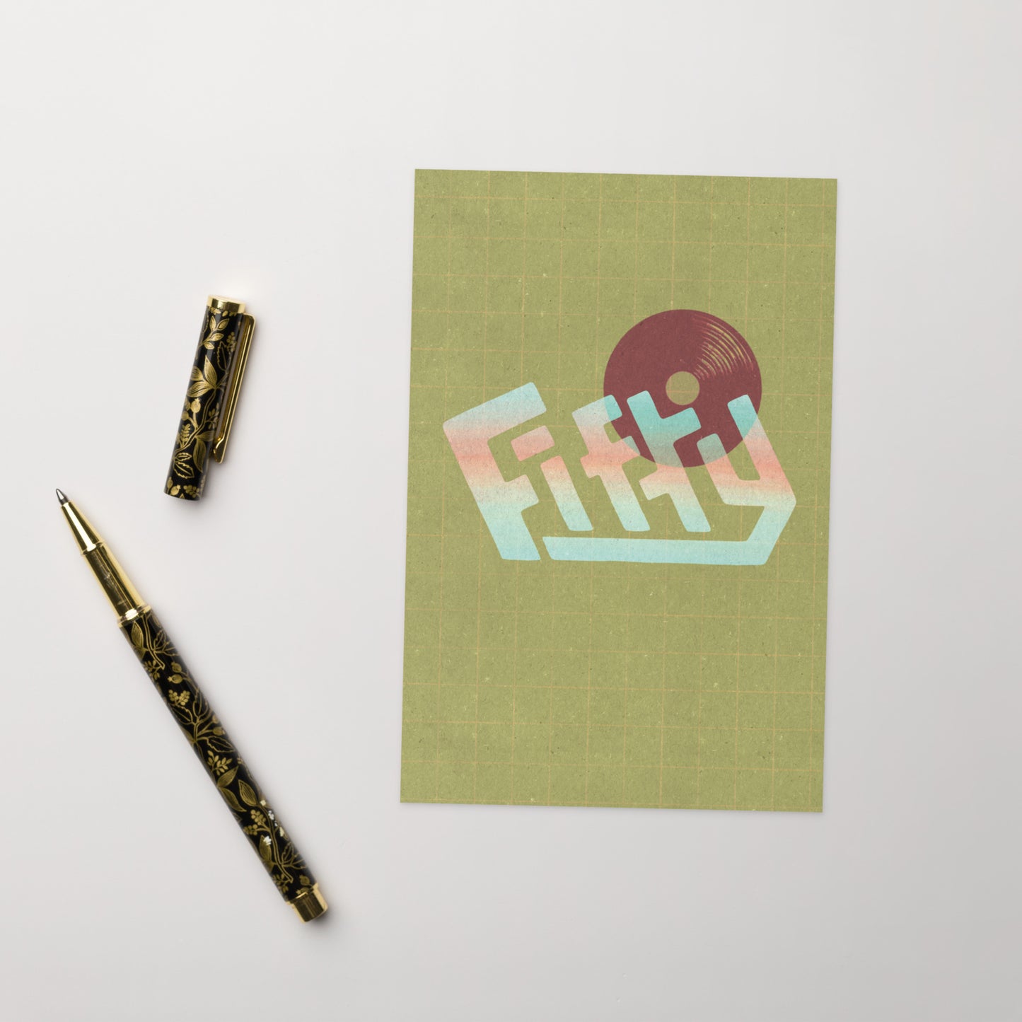 FIFTY Vinyl Light Greeting card