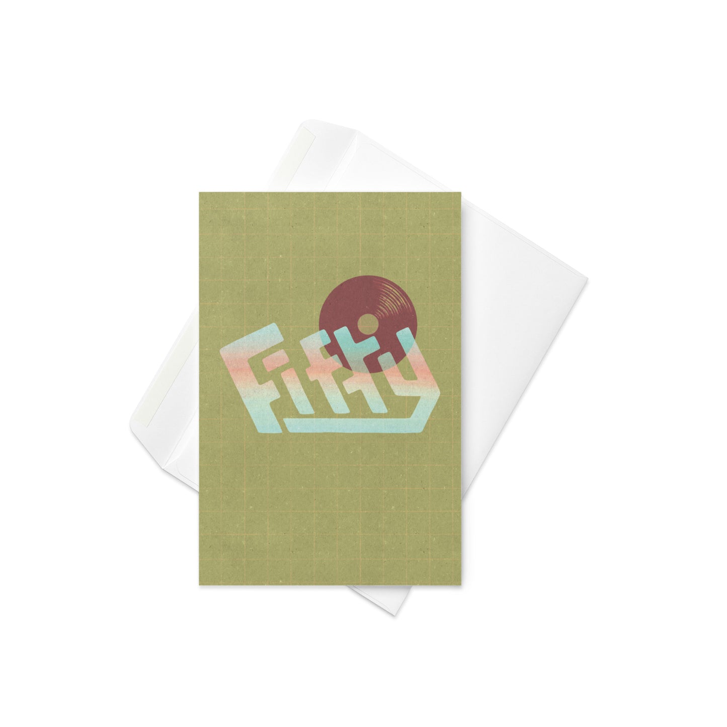 FIFTY Vinyl Light Greeting card