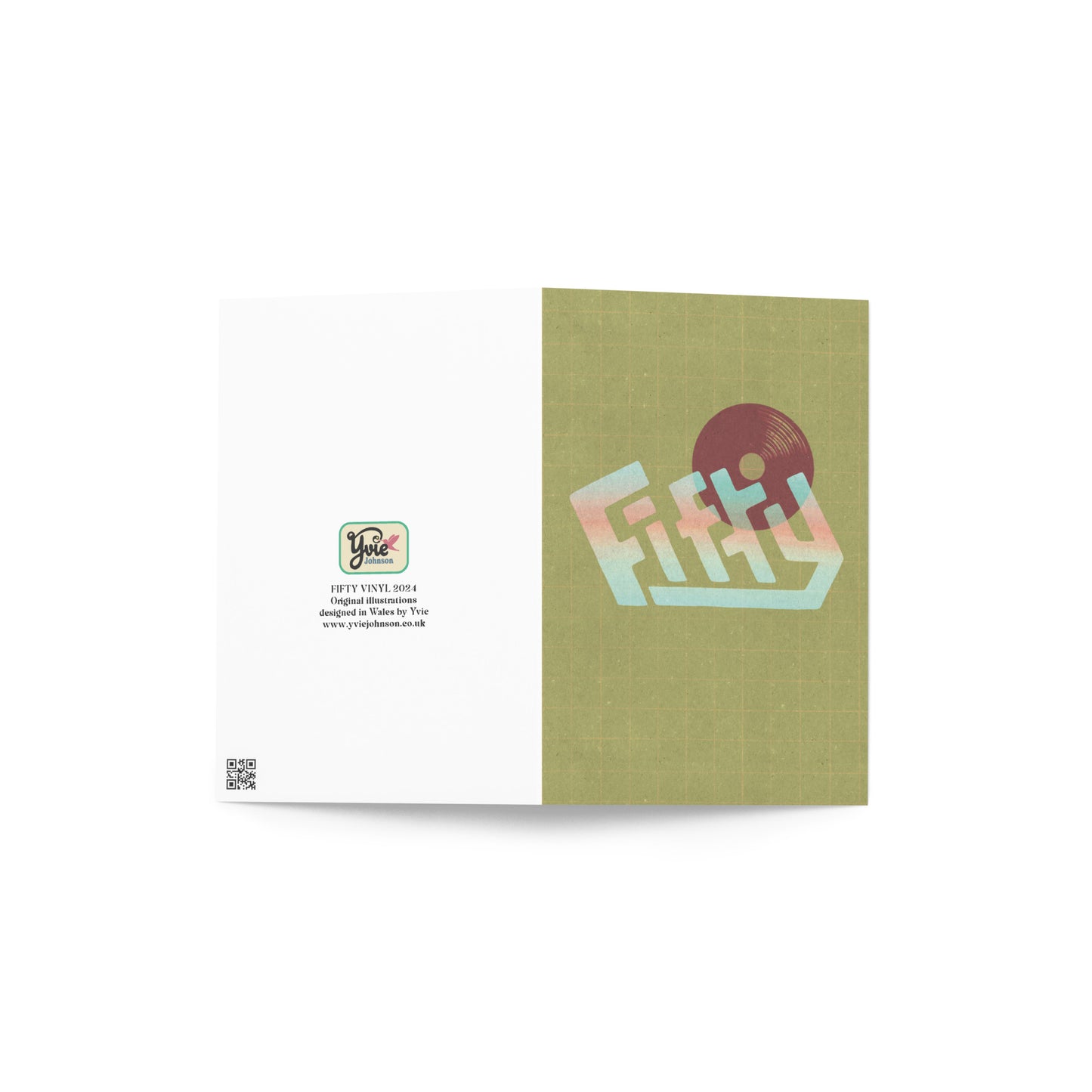 FIFTY Vinyl Light Greeting card