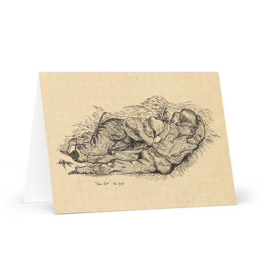 INKY NOON REST Greeting card