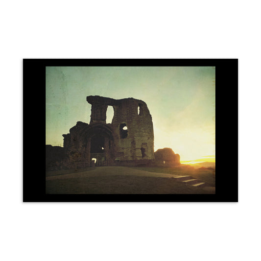 DENBIGH CASTLE Sunset Postcard