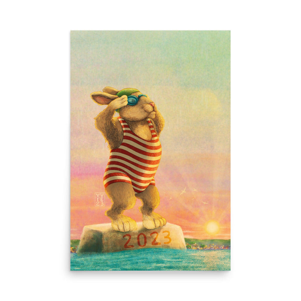 Water Rabbit 2023 Art Print